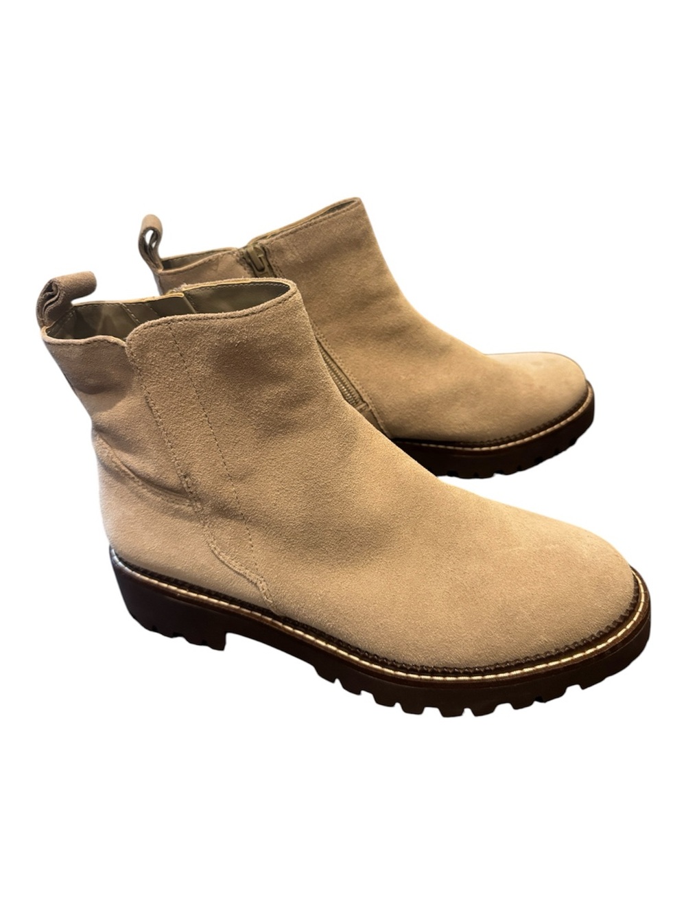 Nordstrom Miller 2 Beige Taupe Suede Leather Water-Resistant Ankle Boots - Picture 4 of 8